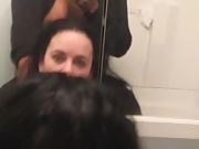 Fuckin' a crazy slut with in her bathroom