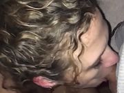 Wife deep throating cock, comparing sizes