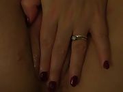 Fingering wife’s creampied honeypot and arsehole